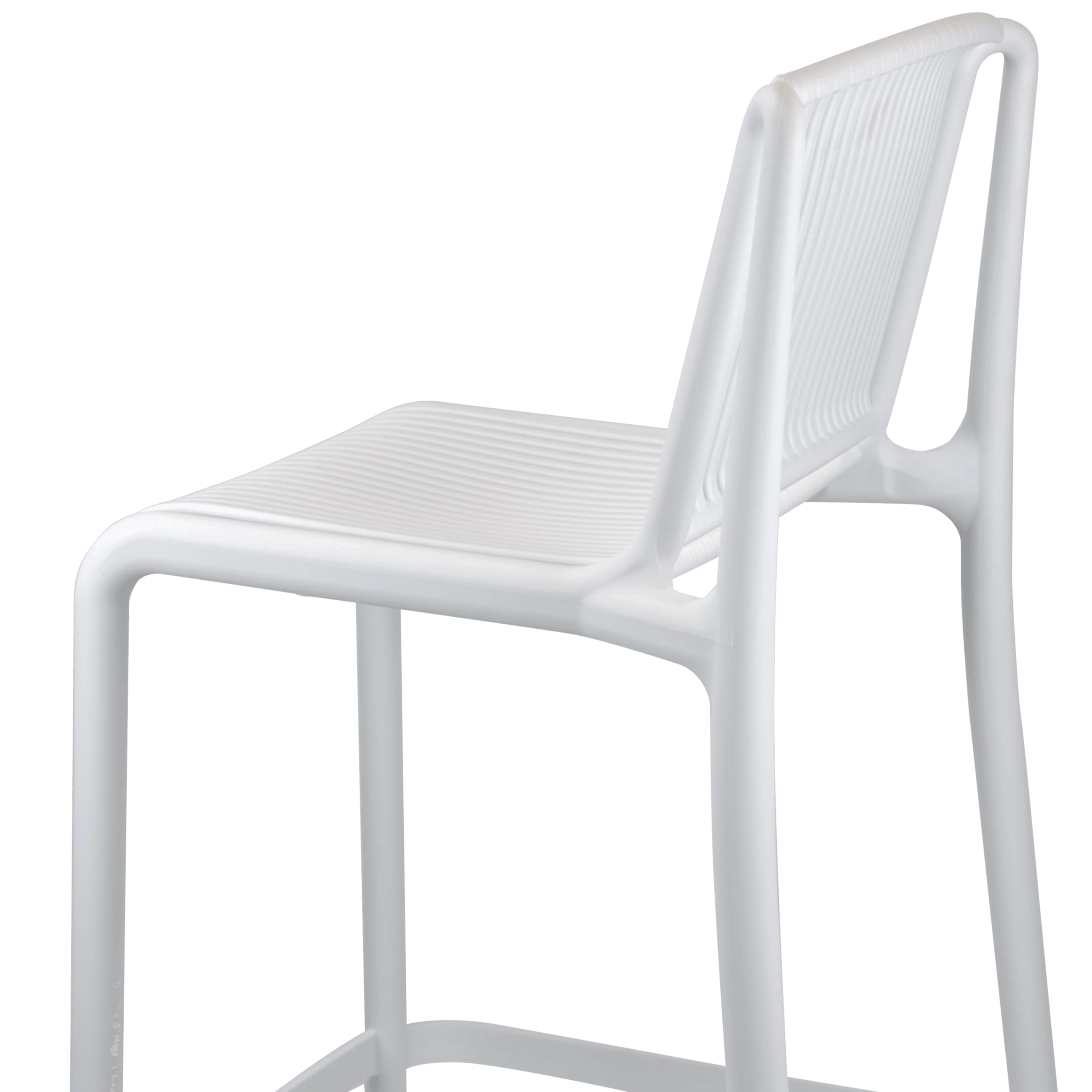 White Polypropylene Bar Stool
