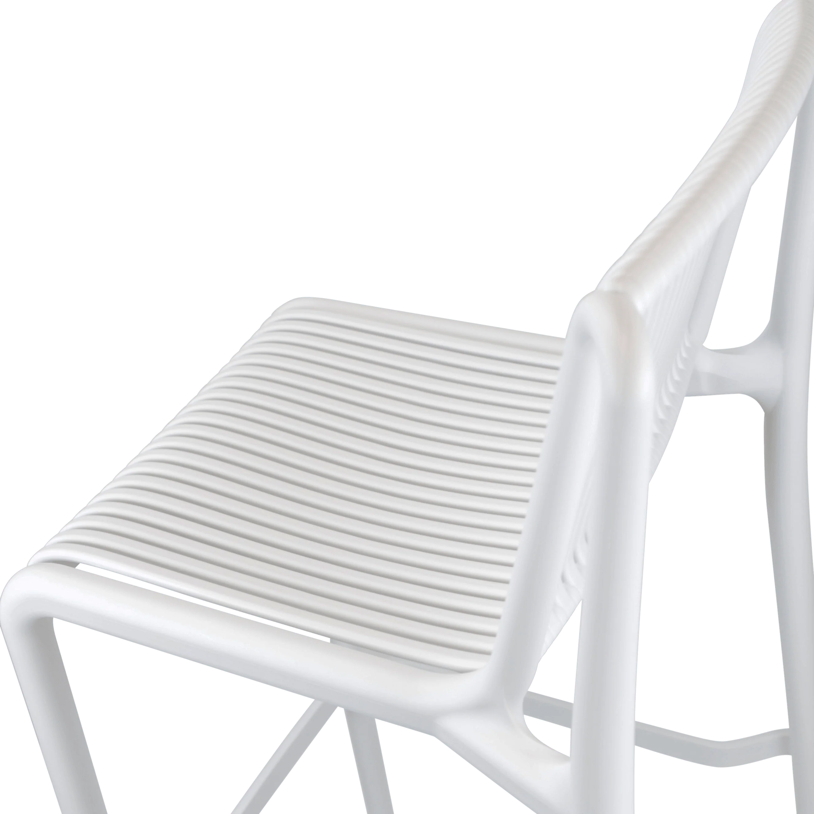 White Polypropylene Bar Stool