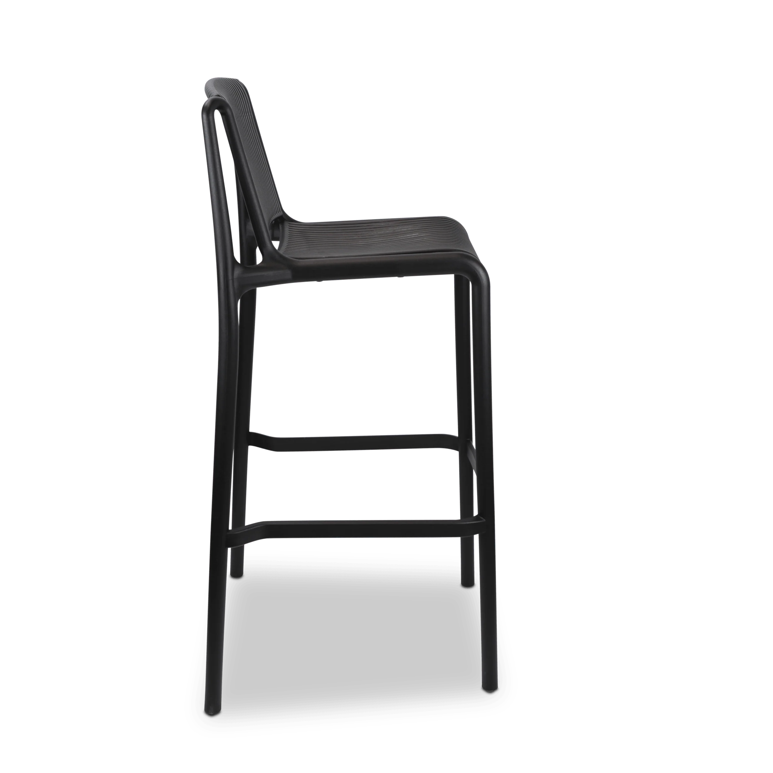 Black Polypropylene Bar Stool
