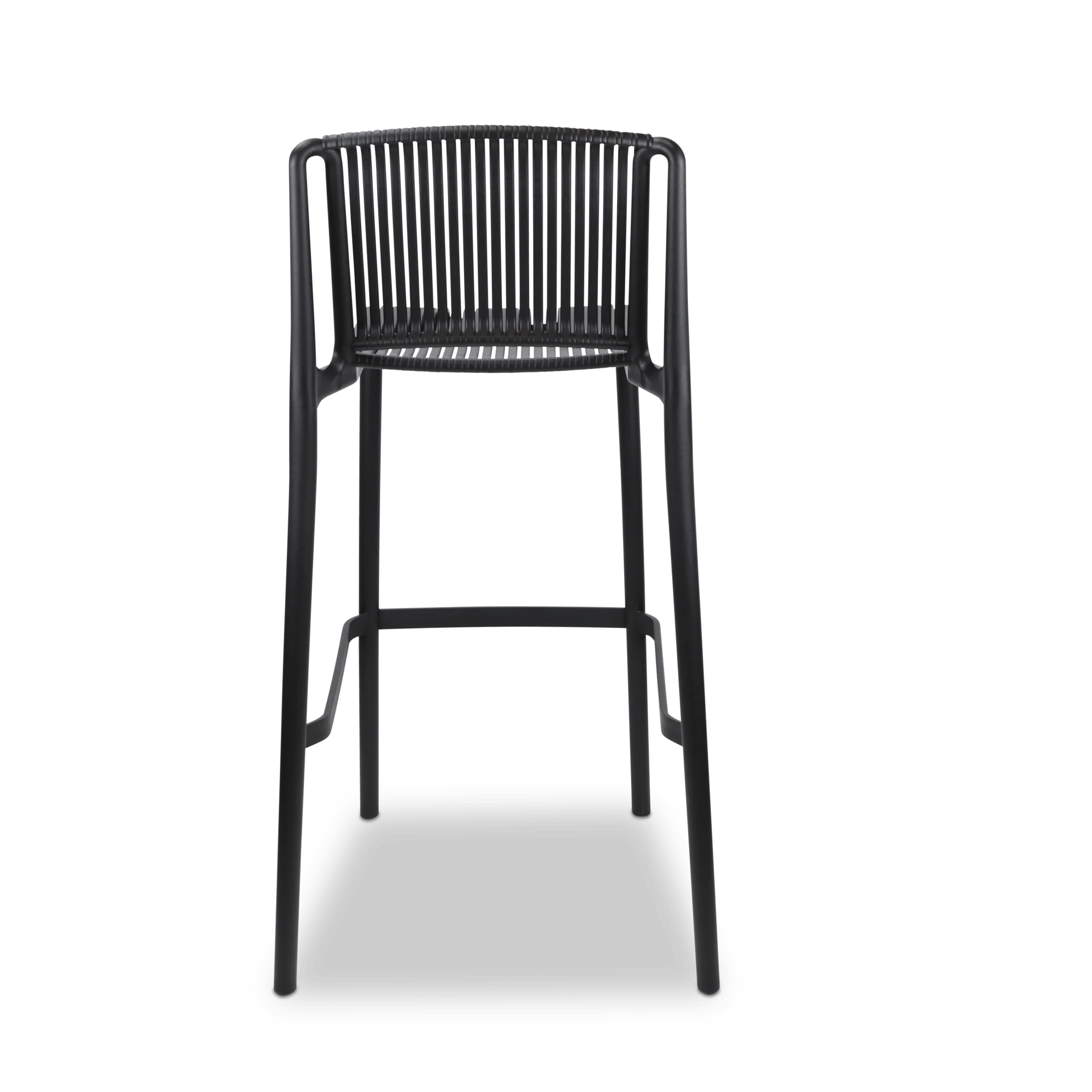 Black Polypropylene Bar Stool