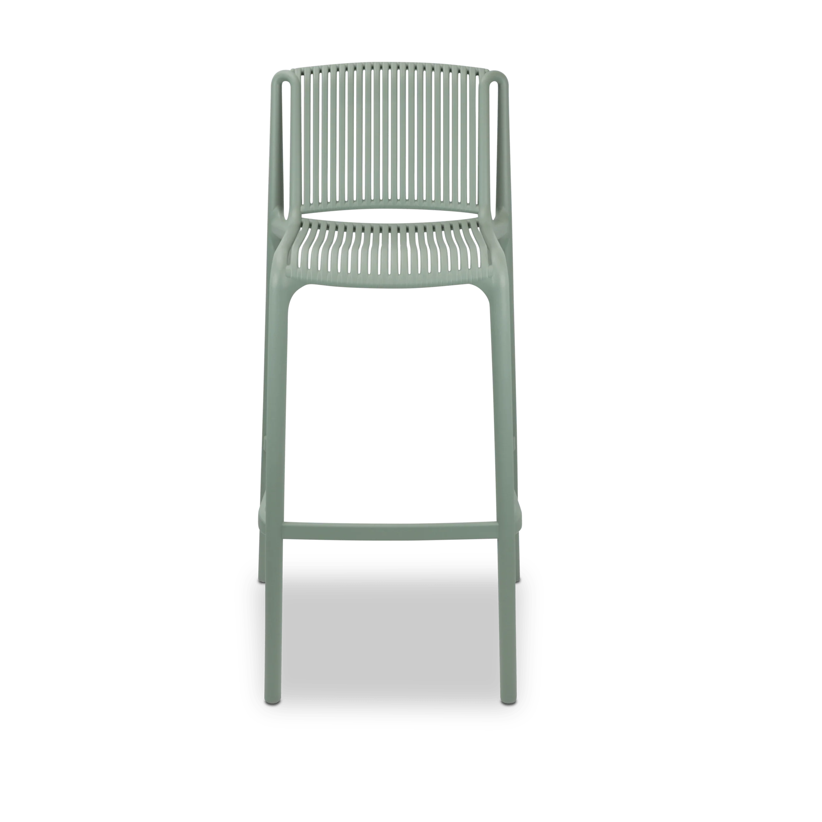 Grey-Green Polypropylene Bar Stool