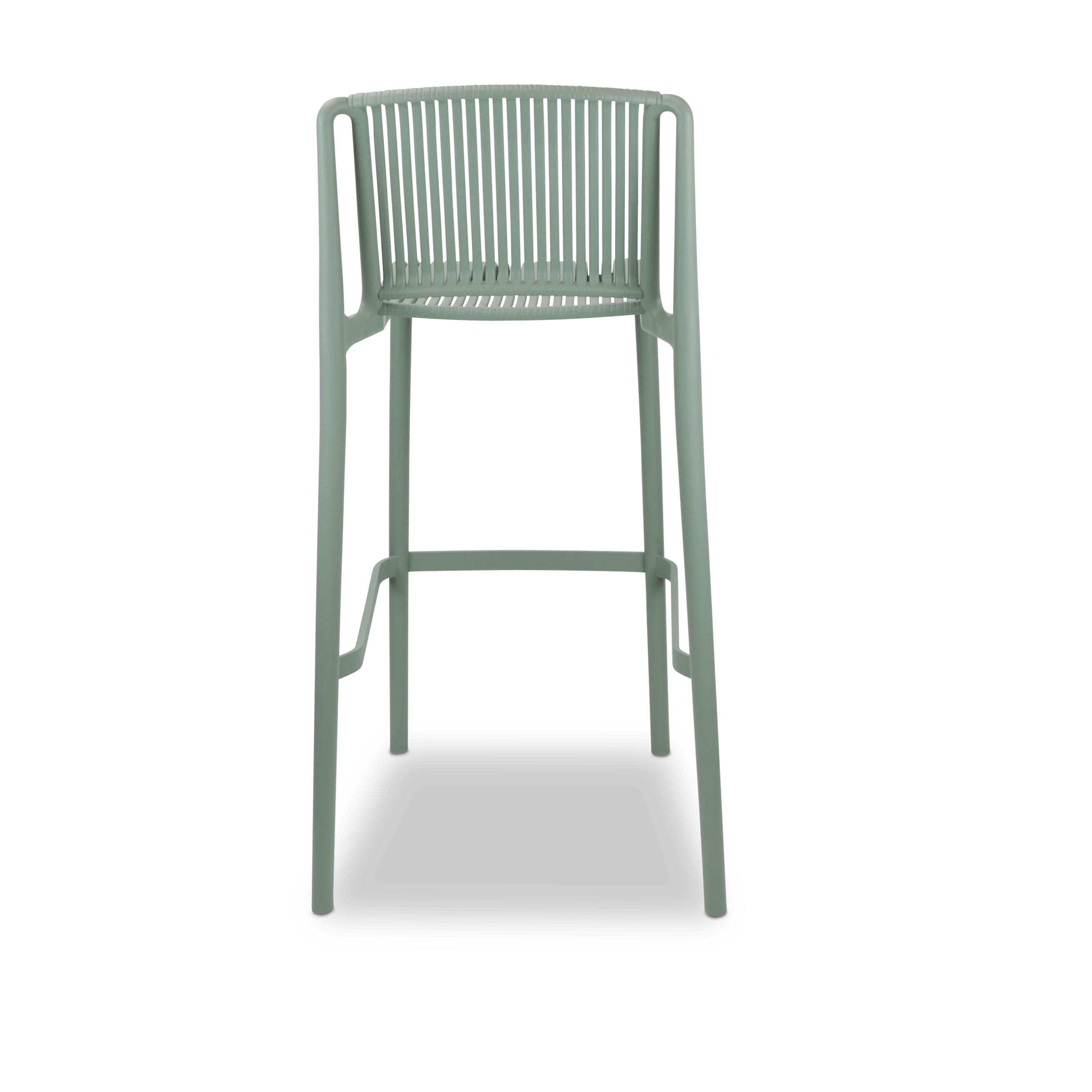 Grey-Green Polypropylene Bar Stool