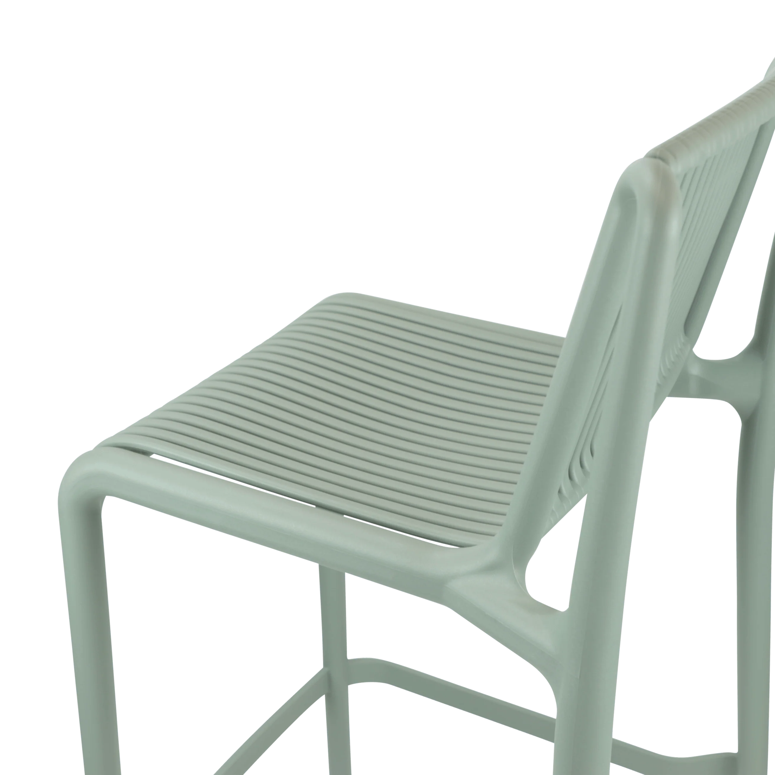 Grey-Green Polypropylene Bar Stool