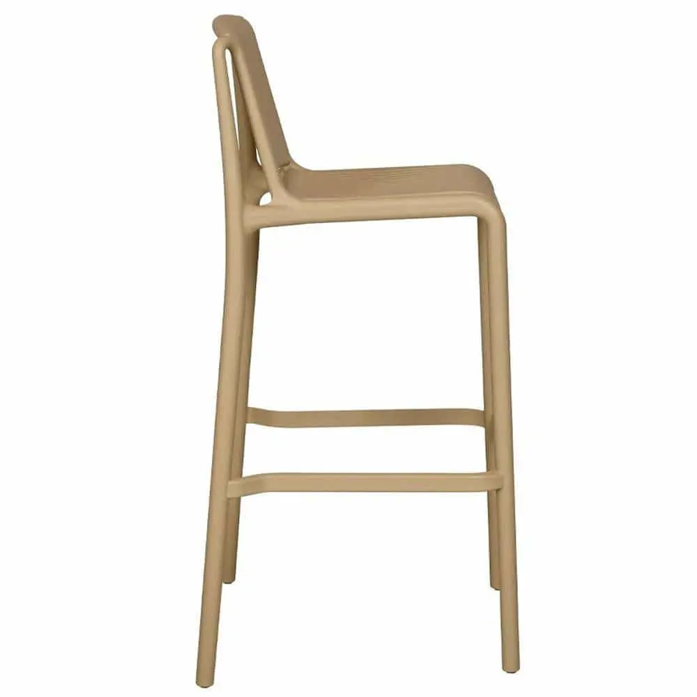 Taupe Polypropylene Bar Stool