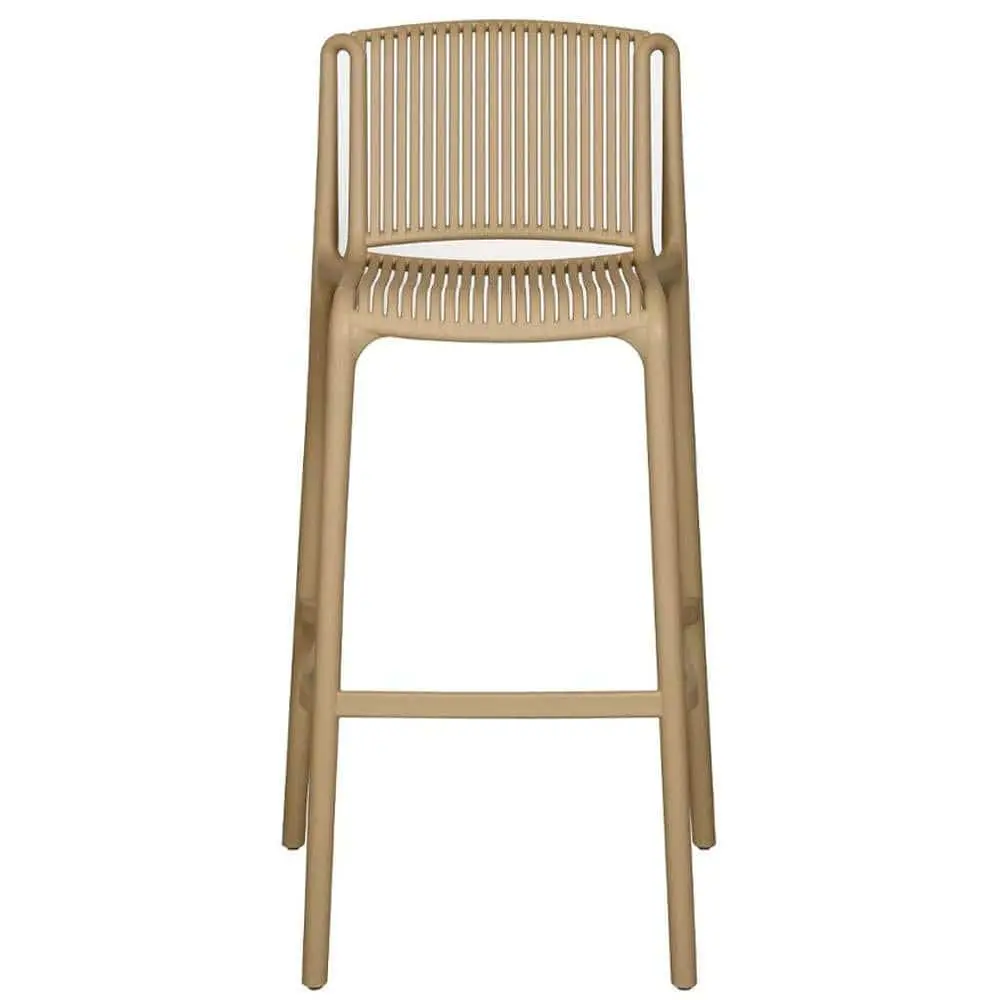 Taupe Polypropylene Bar Stool