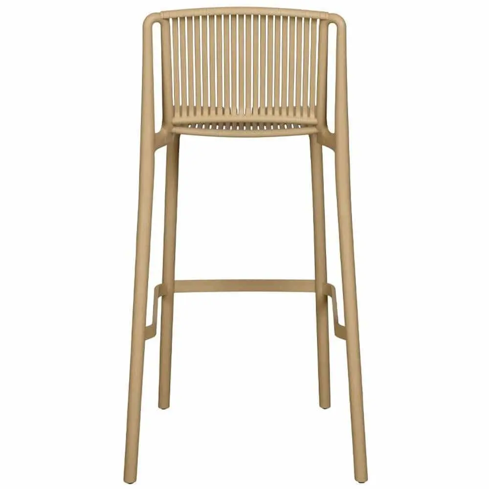 Taupe Polypropylene Bar Stool