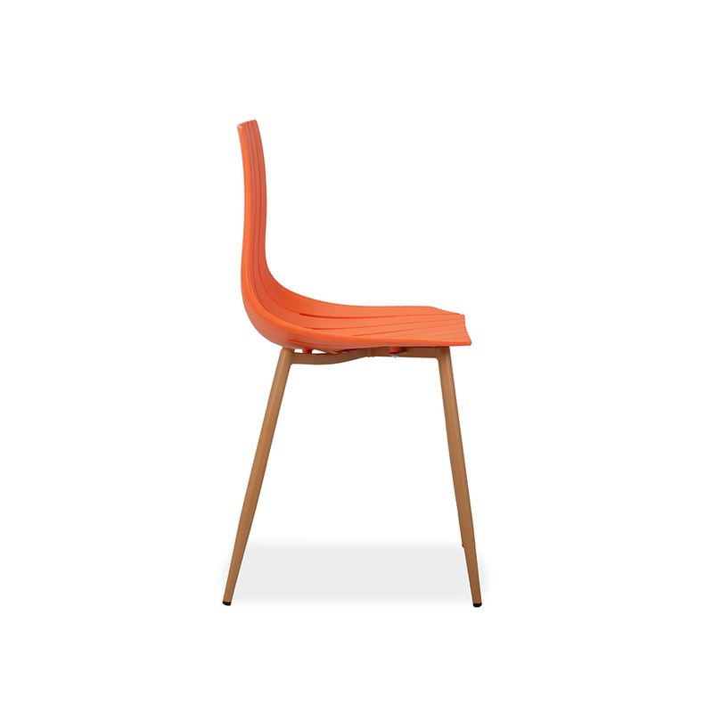 Orange Plastic Side Chair-PP Chair