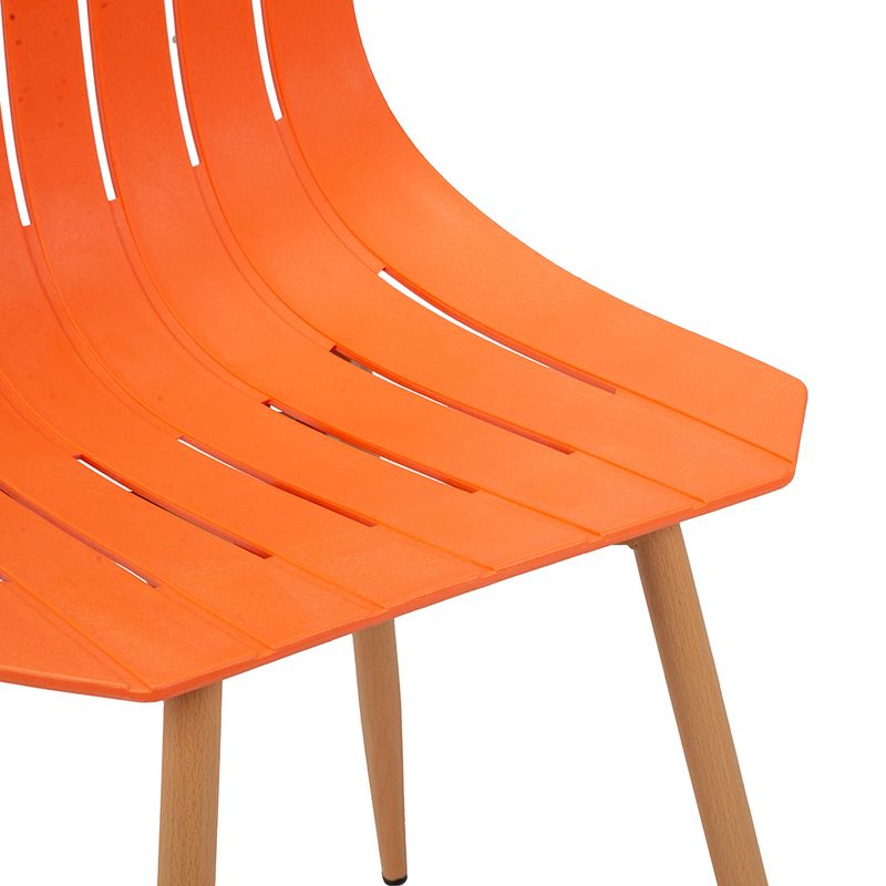 Orange Plastic Side Chair-PP Chair