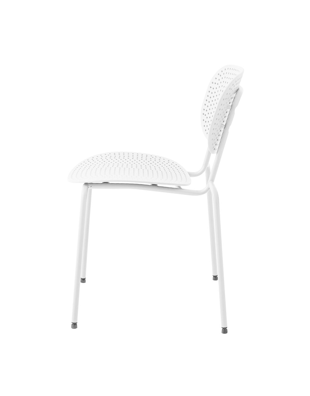 White Plastic Chair With Metal Frame