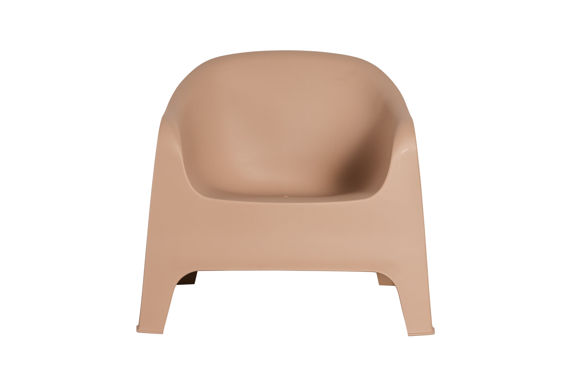 One-Piece Molded Integrated Bucket PP Lounge Armchair Stackable Solid Plastic Leisure Chair for Hotel Resort Patio Wholesale