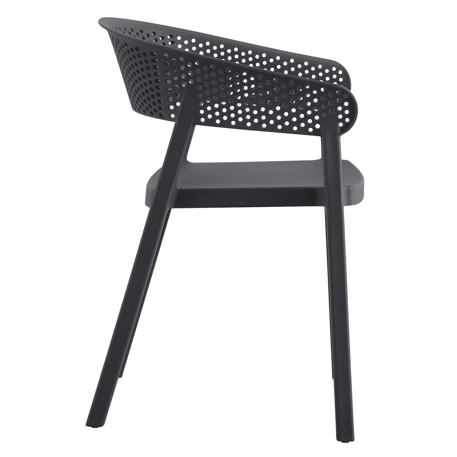 Dark Grey PP Armchair-PP Chair