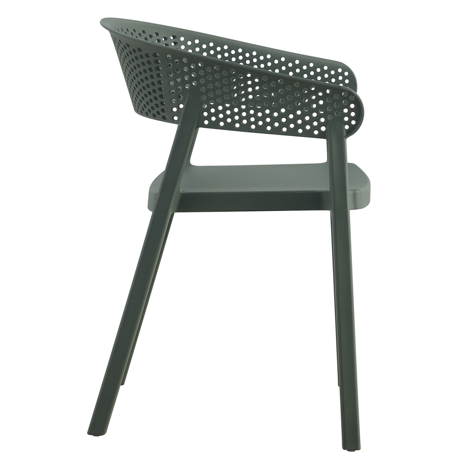 Deep Green PP Armchair-PP Chair