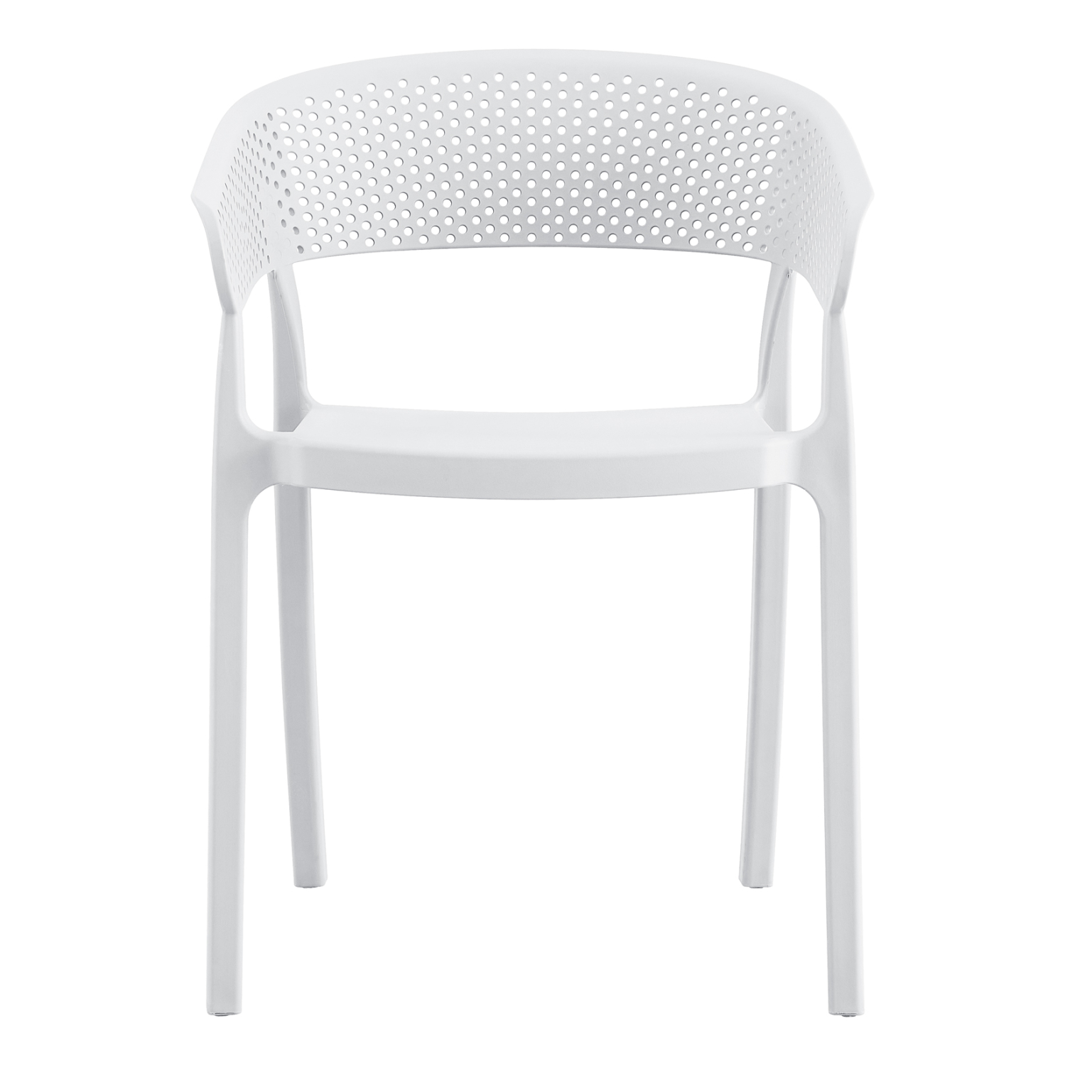 White PP Armchair-PP Chair