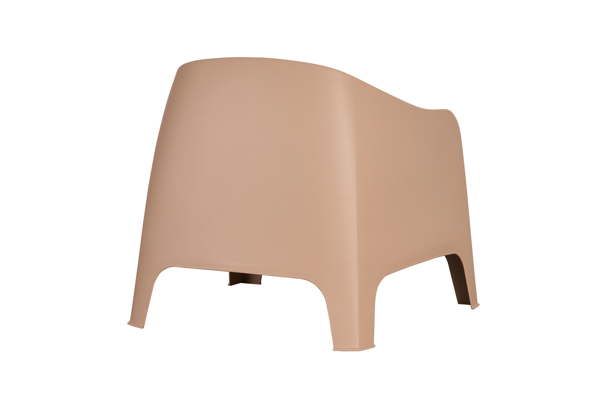 One-Piece Molded Integrated Bucket PP Lounge Armchair Stackable Solid Plastic Leisure Chair for Hotel Resort Patio Wholesale