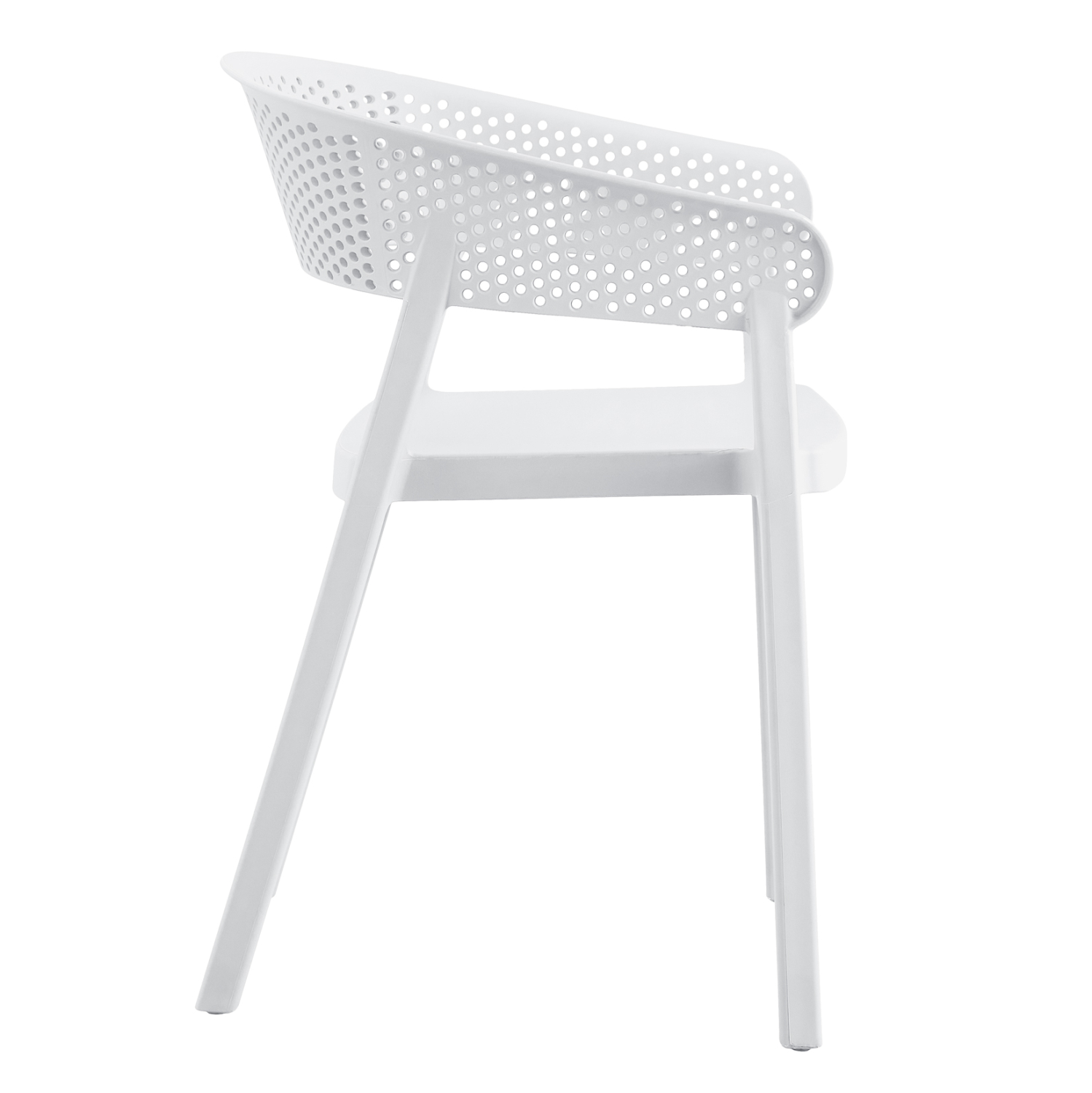 White PP Armchair-PP Chair