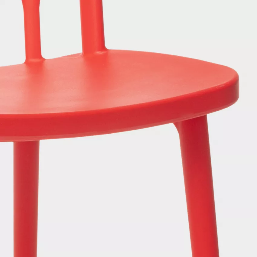 KD Red Plastic Chair-PP Chair