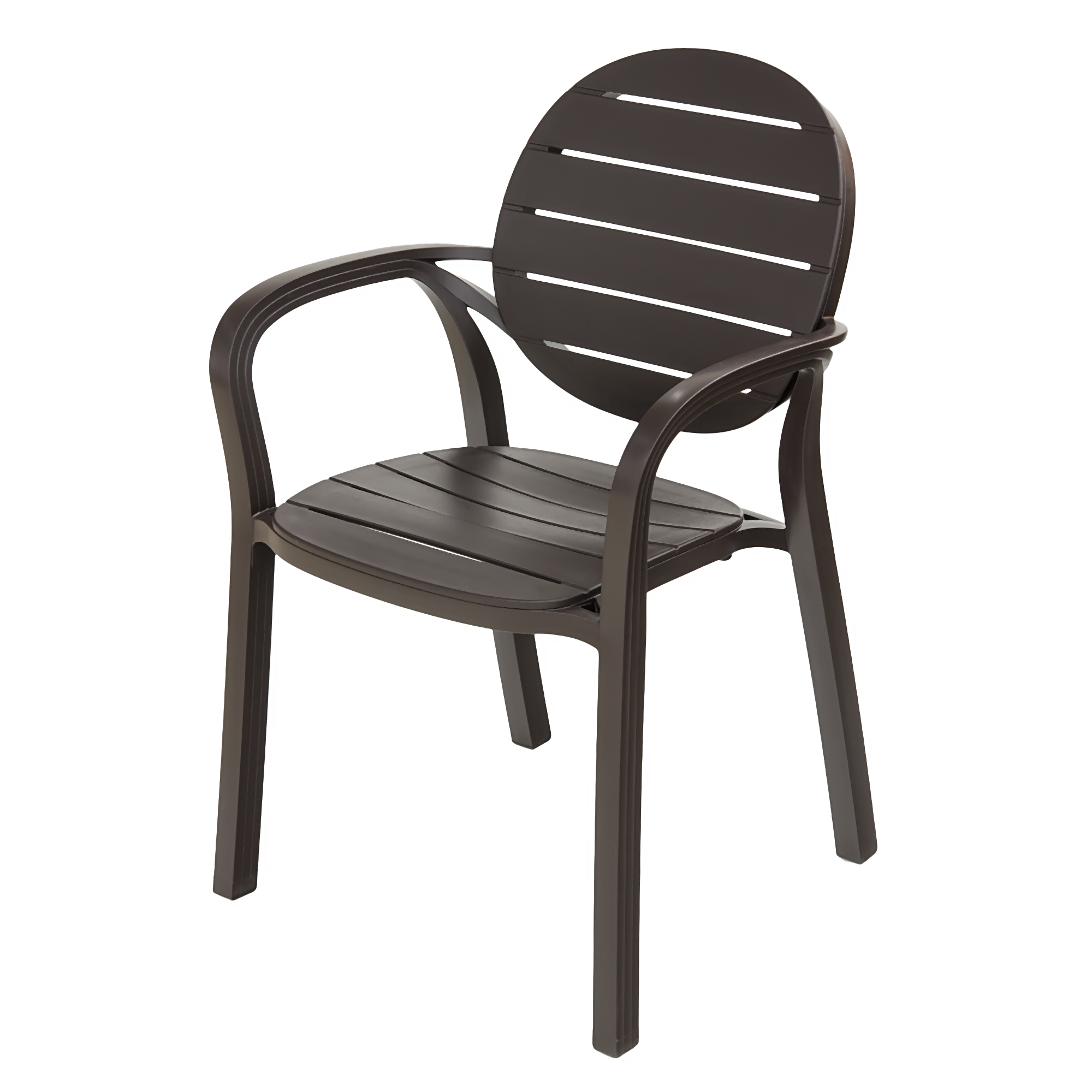 Patio Dining Armchair In Brown-PP Chair