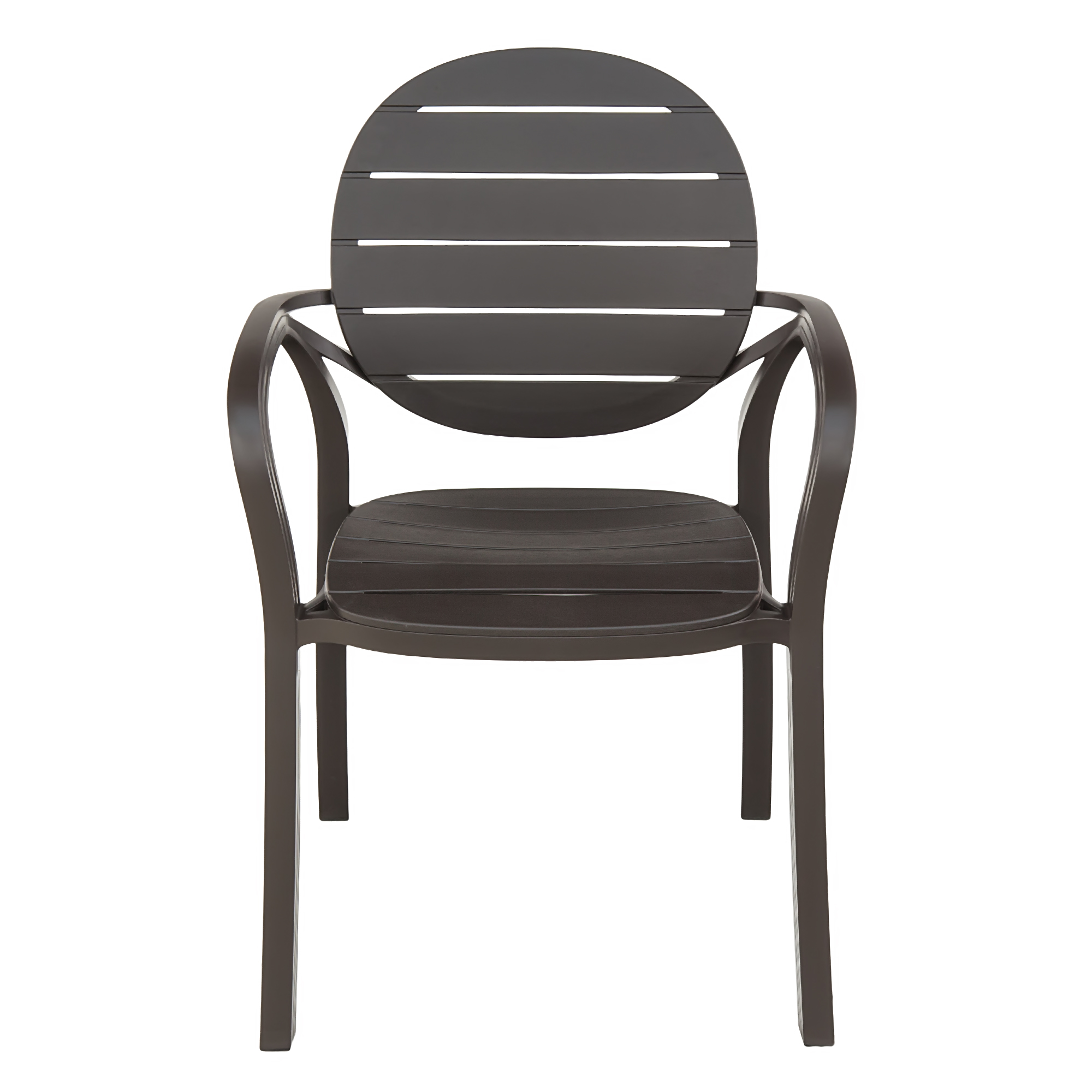 Patio Dining Armchair In Brown-PP Chair