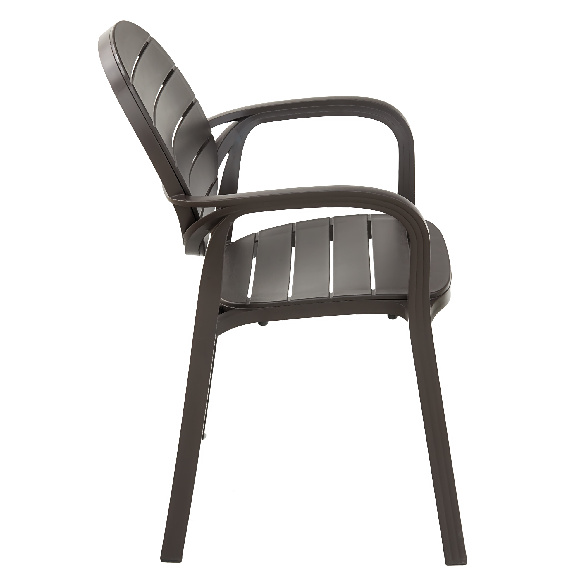 Patio Dining Armchair In Brown-PP Chair