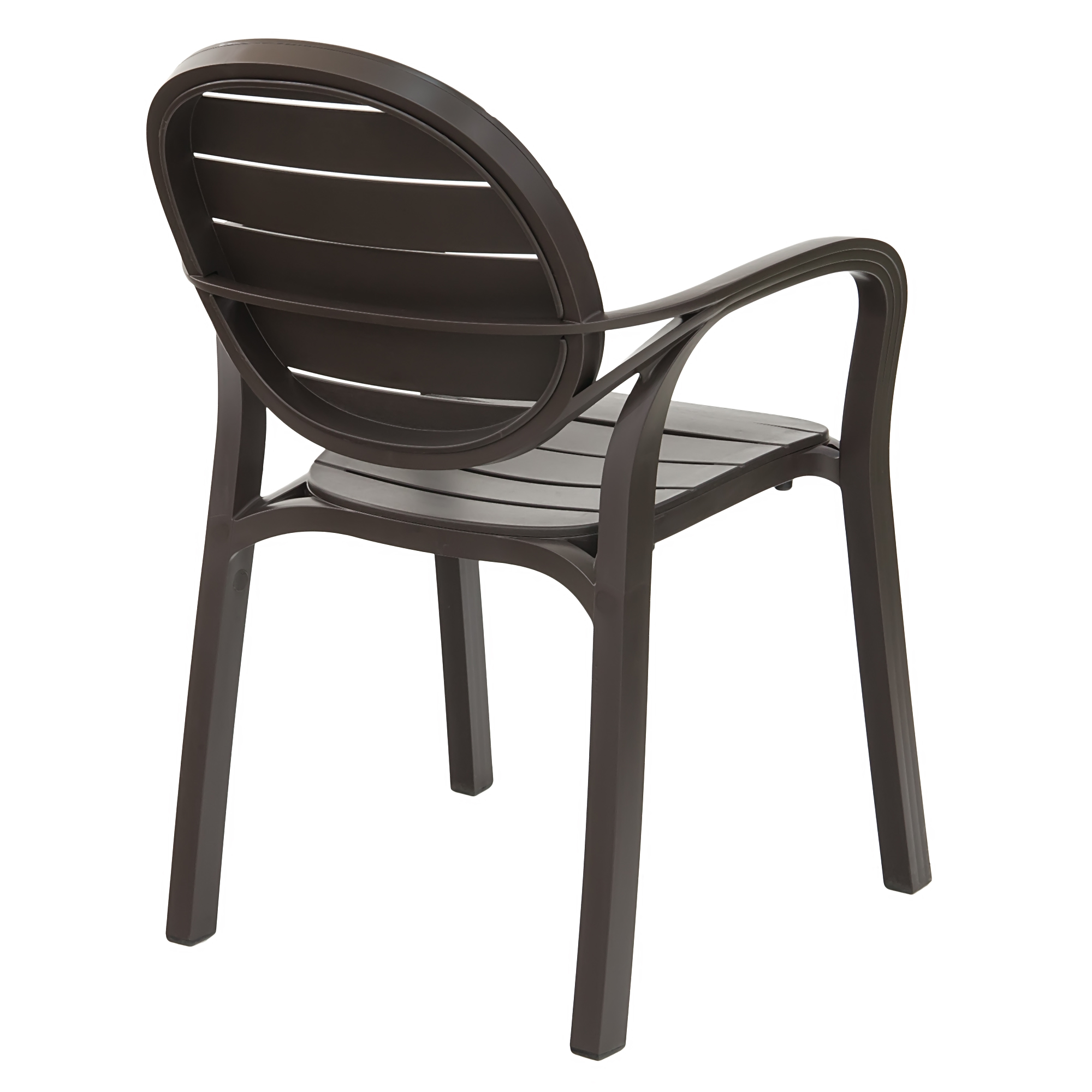 Patio Dining Armchair In Brown-PP Chair
