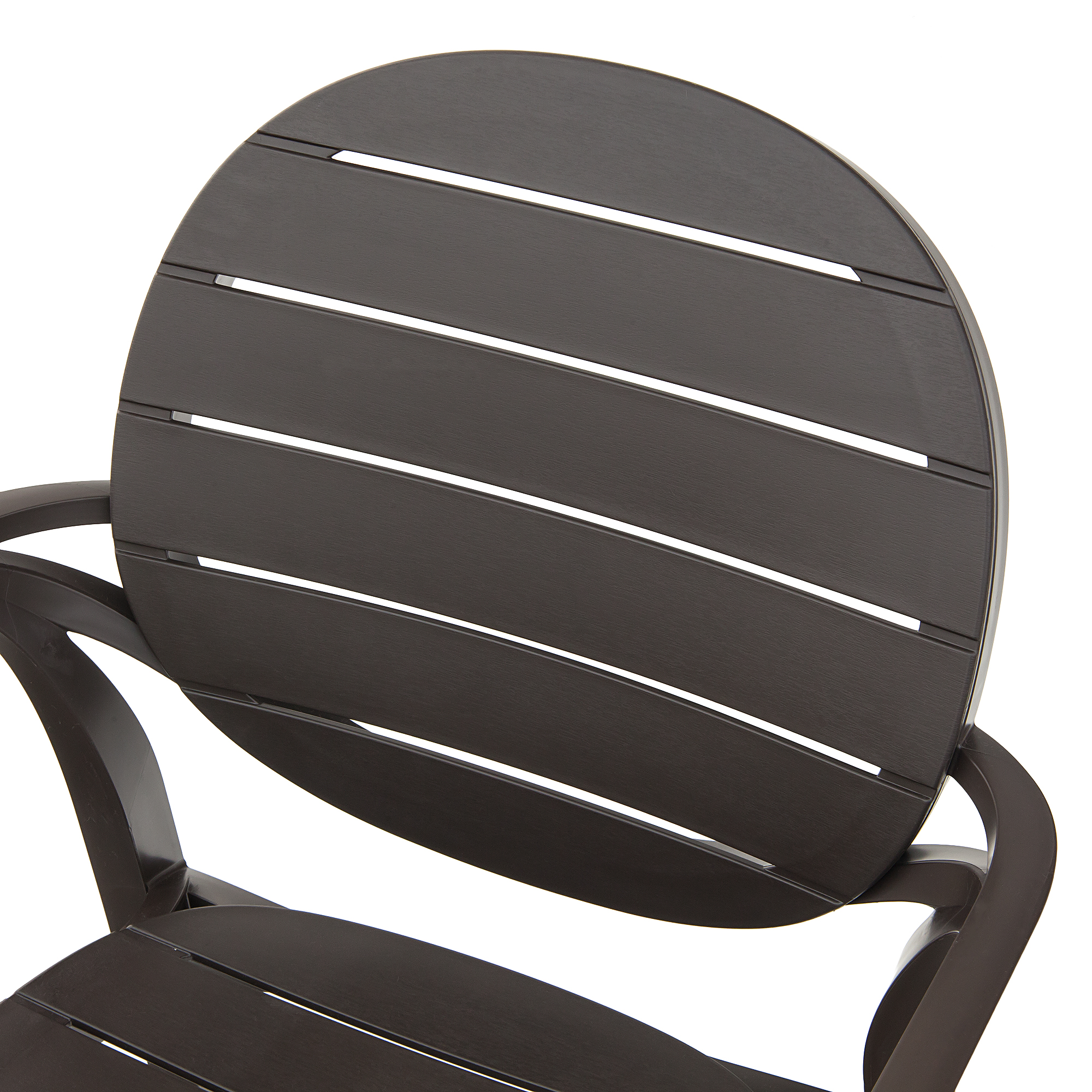 Patio Dining Armchair In Brown-PP Chair