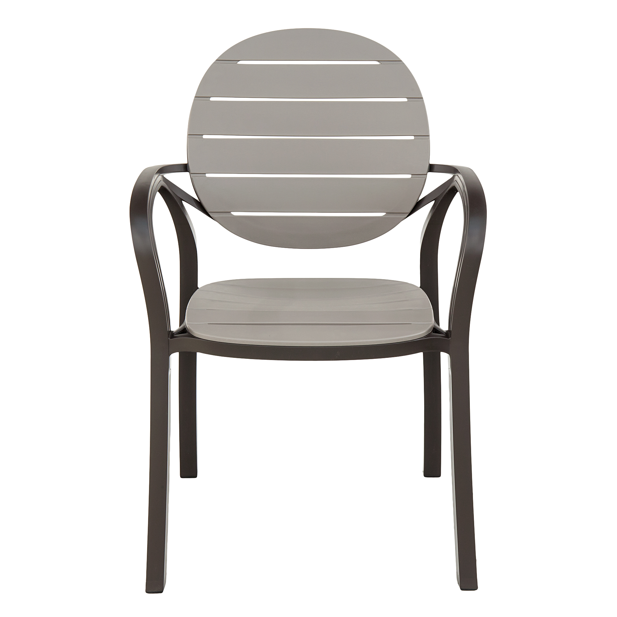 Patio Dining Armchair In Grey-PP Chair