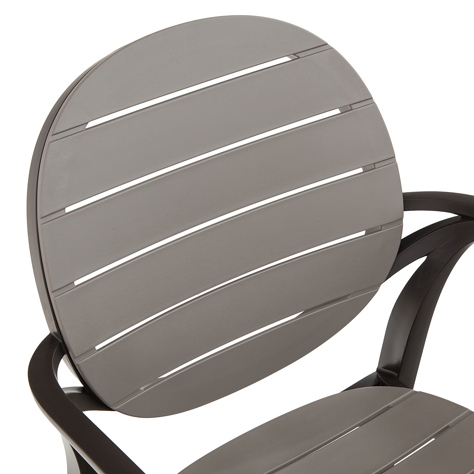 Patio Dining Armchair In Grey-PP Chair