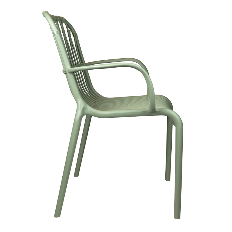 Mint Green Plastic Outdoor Leisure Armchair-PP Chair