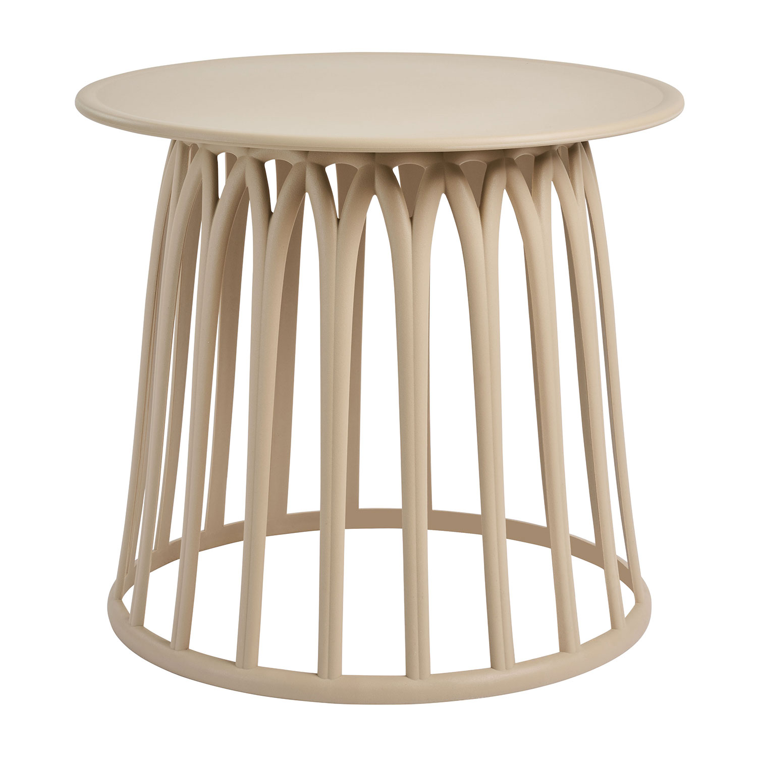 Taupe Plastic Side Table