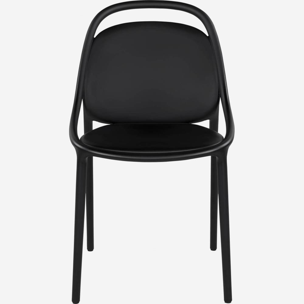 Black Plastic Cafe Chair-PP Chair