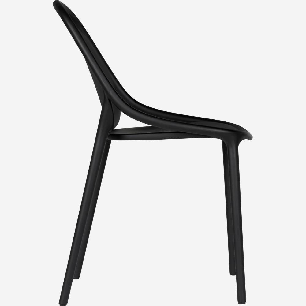 Black Plastic Cafe Chair-PP Chair