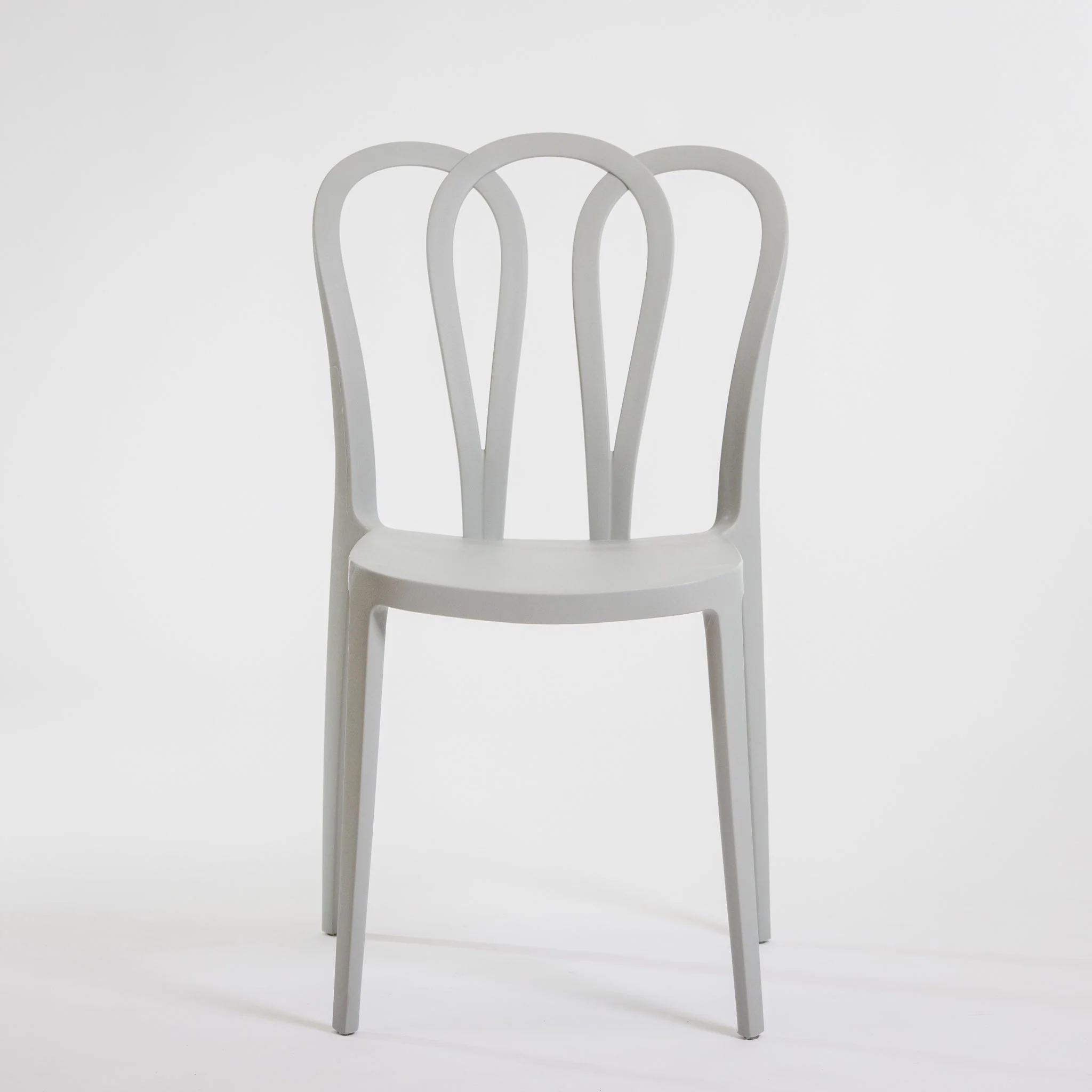 Plastic Outdoor Chair In Light Grey
