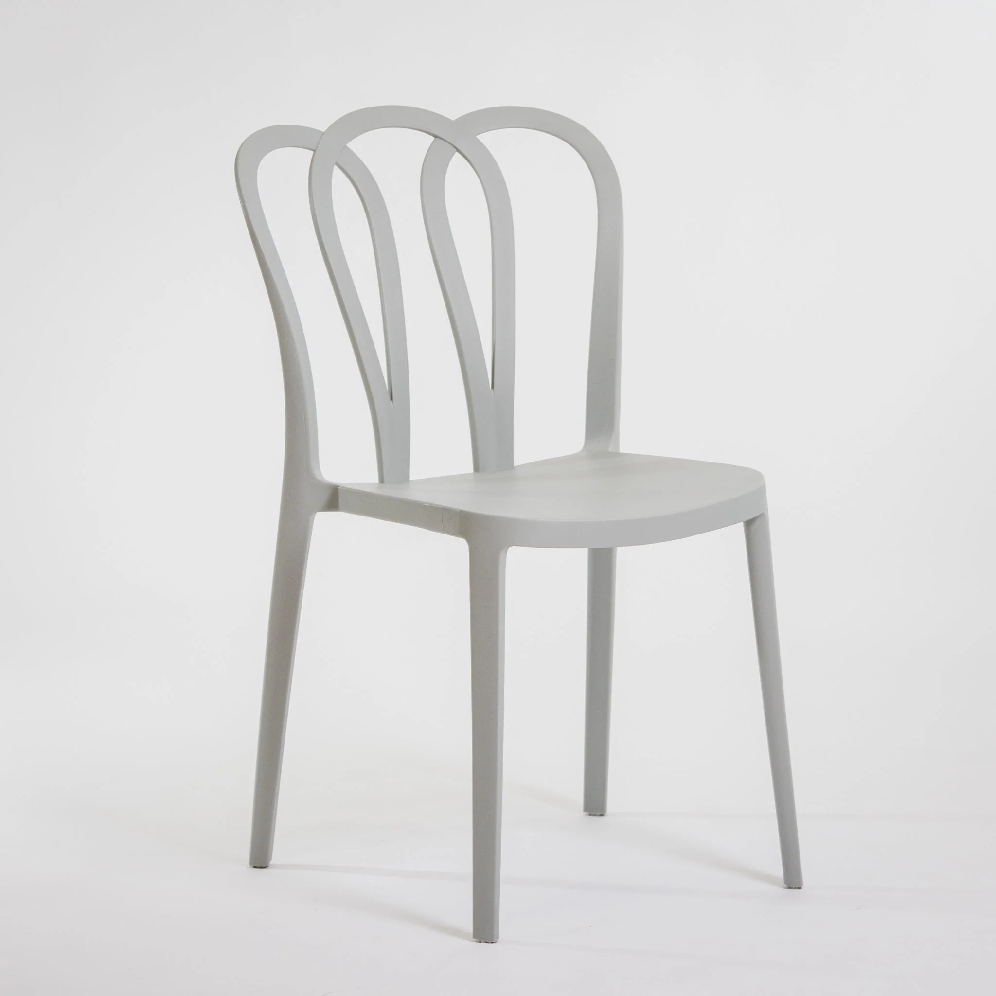 Plastic Outdoor Chair In Light Grey