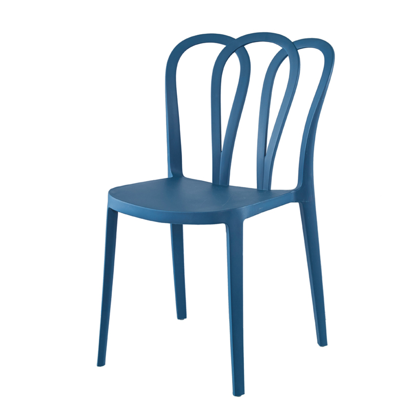 Plastic Outdoor Chair In Navy Blue