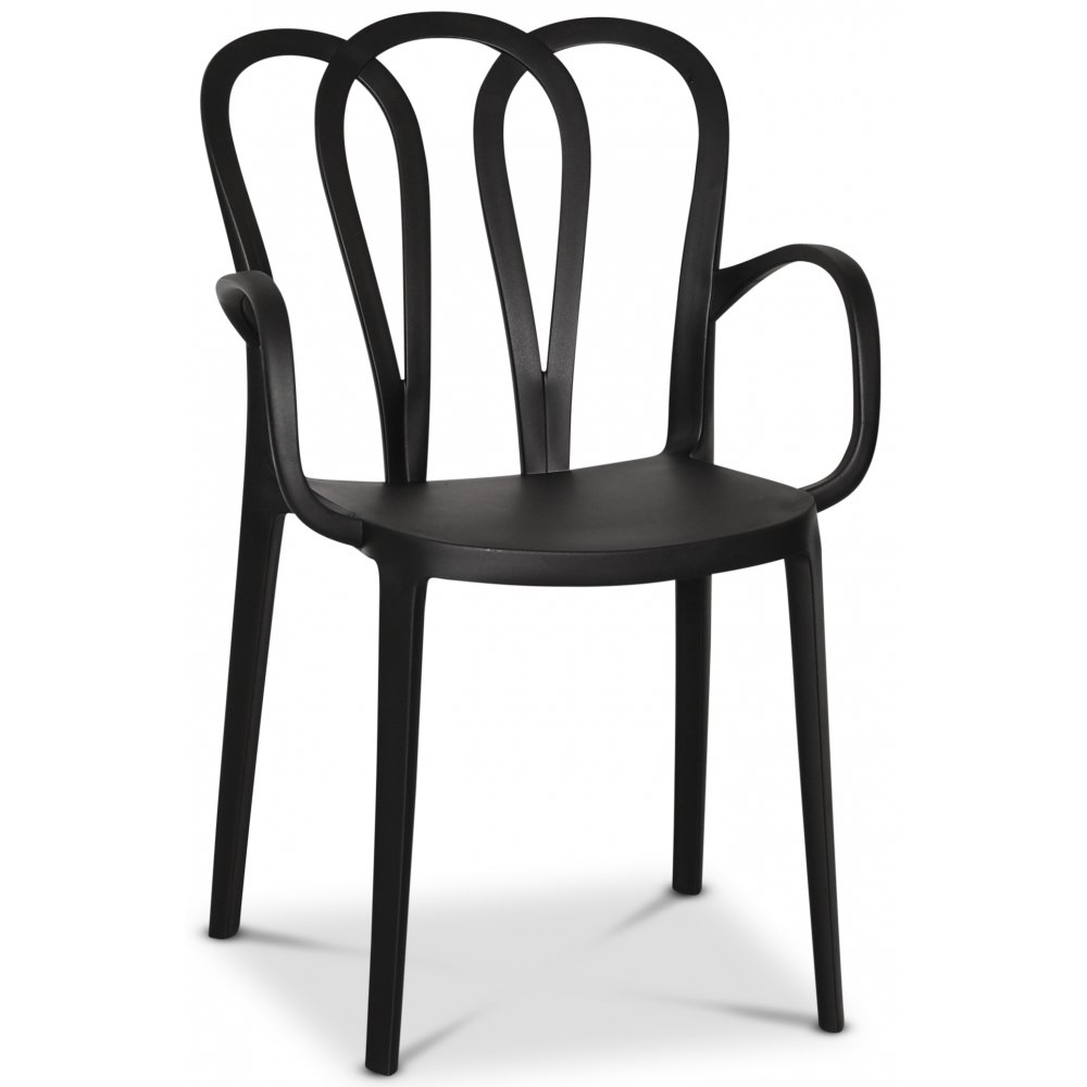 Black Plastic Armchair