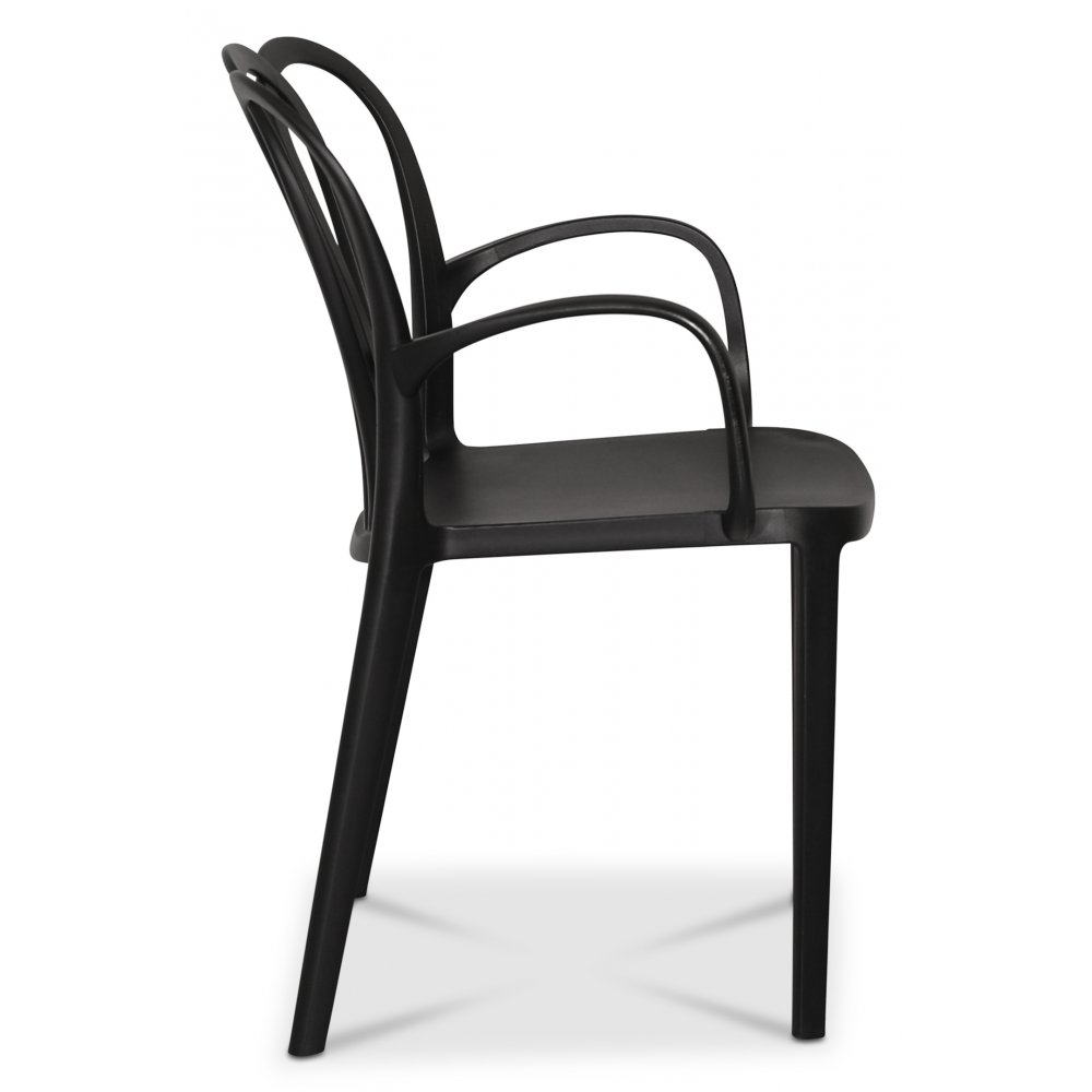 Black Plastic Armchair