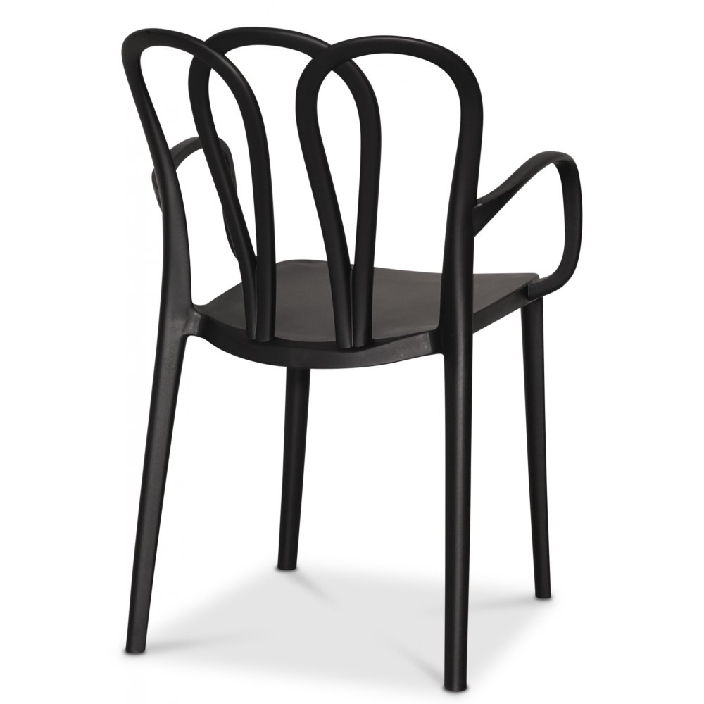Black Plastic Armchair