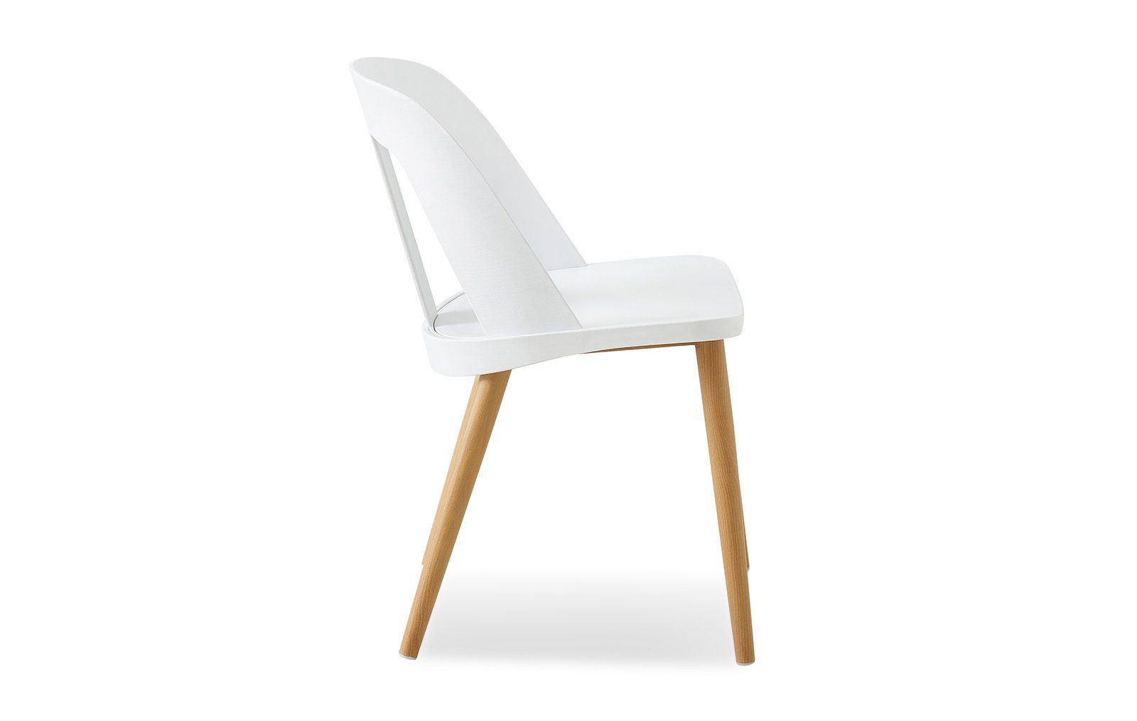 White plastic chair with metal feet-PP Chair