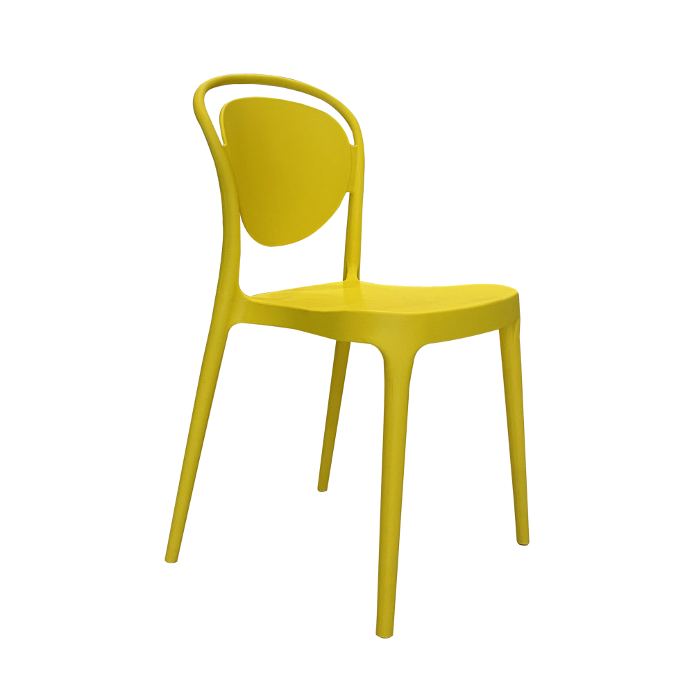 Yellow Plastic Stacking Chair-PP Chair