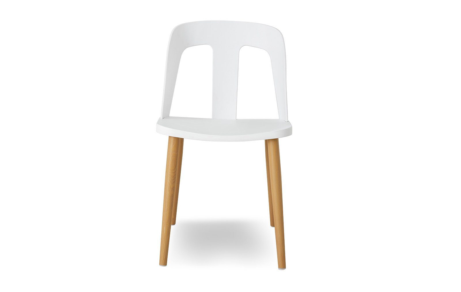 White plastic chair with metal feet-PP Chair