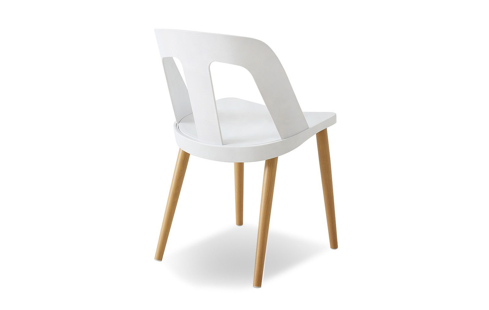 White plastic chair with metal feet-PP Chair