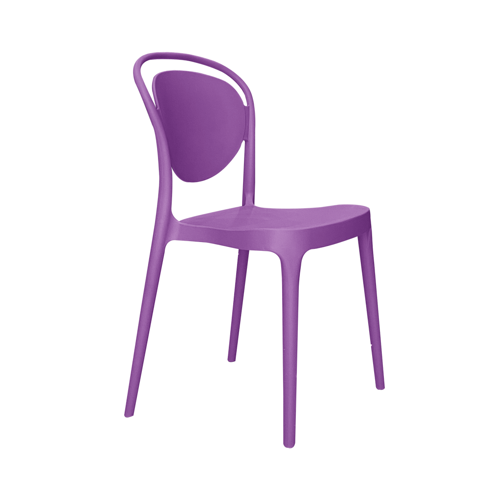 Purple Plastic Stacking Chair-PP Chair