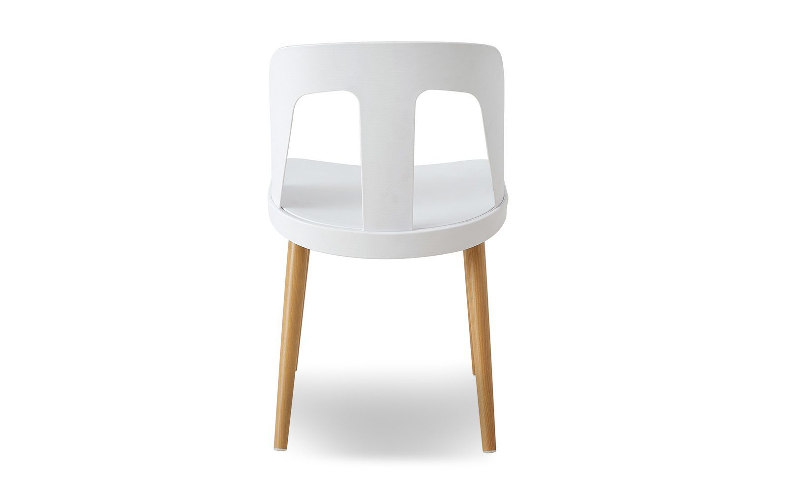 White plastic chair with metal feet-PP Chair