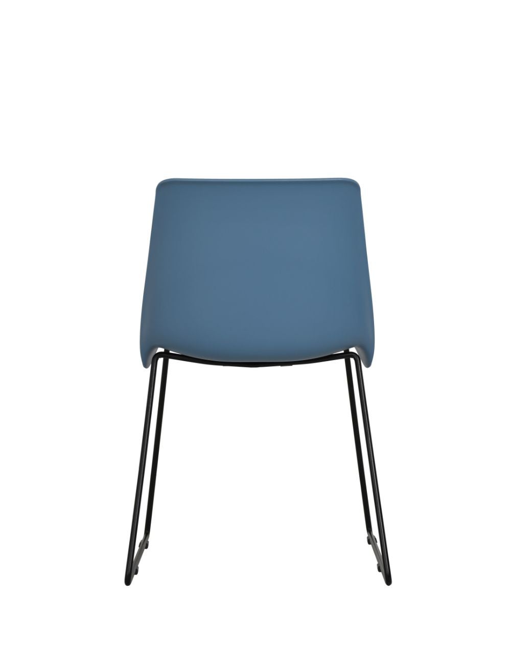 Navy Blue Plastic Chair With Metal Base