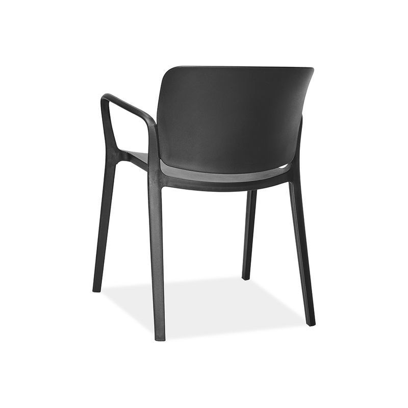 Premium Black Plastic Armchair - Comfortable & Stylish Seating Solution