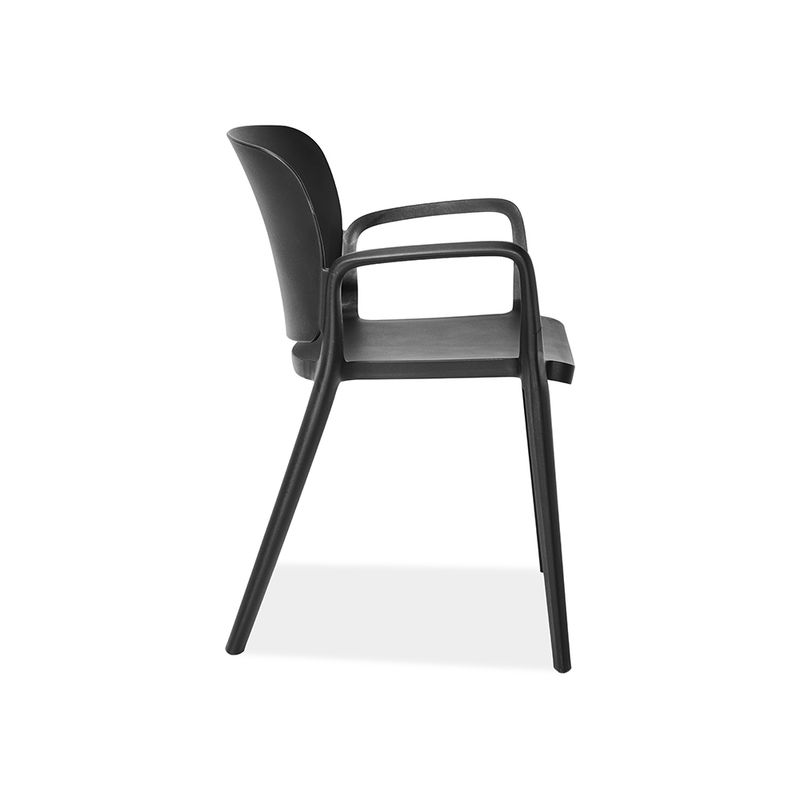 Premium Black Plastic Armchair - Comfortable & Stylish Seating Solution