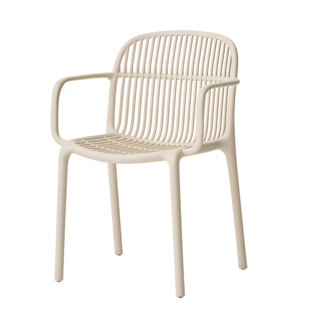 Beige Plastic Armchair - Timeless Elegance, Comfort, and Durability for Your Space