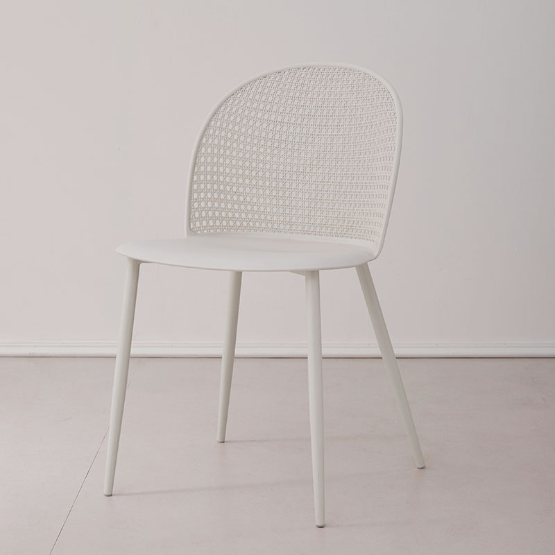 White plastic chair with iron leg-PP Chair