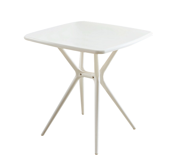 White Plastic Dining Table-PP Chair