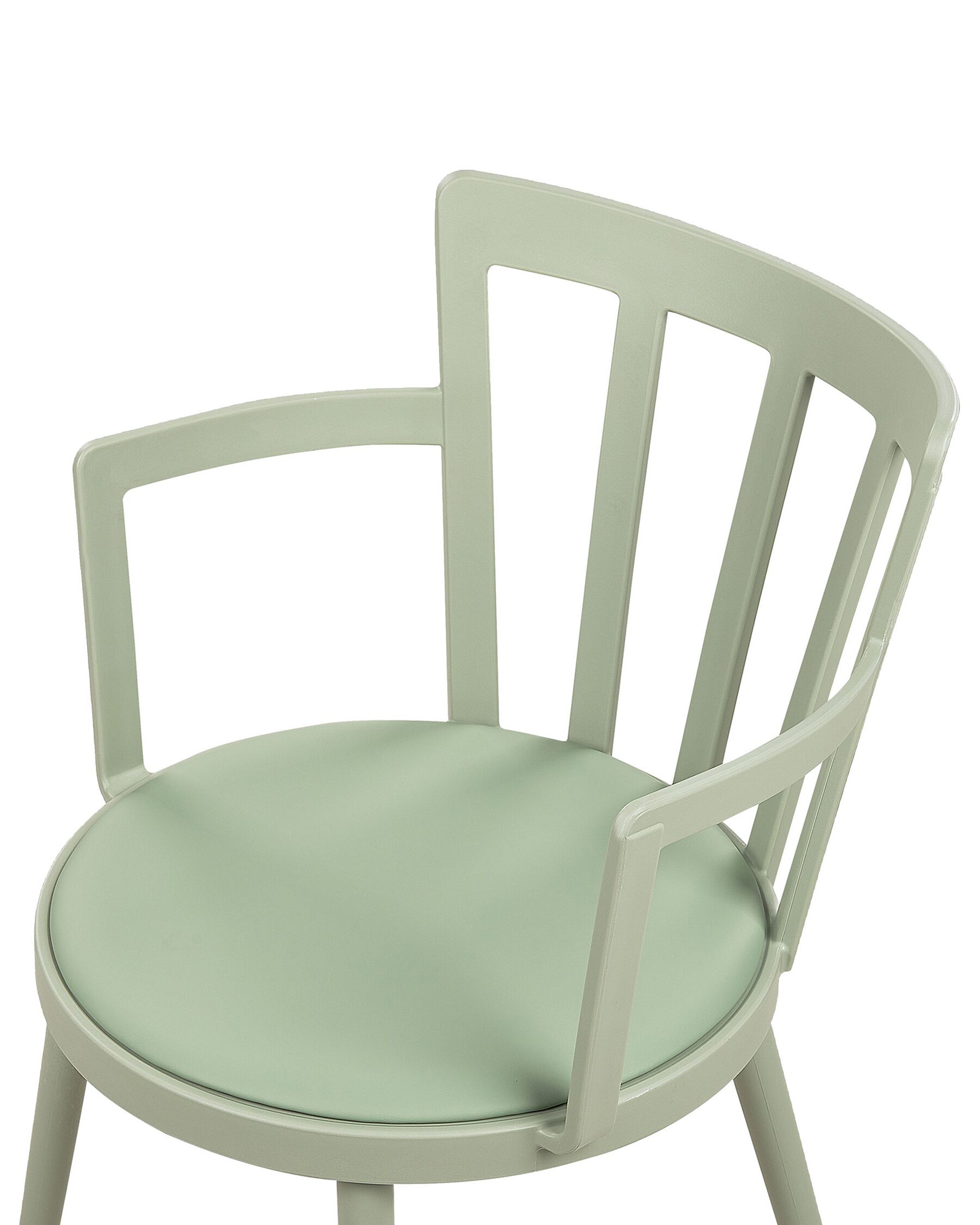Mint Green Polypropylene Armchair With Cushion